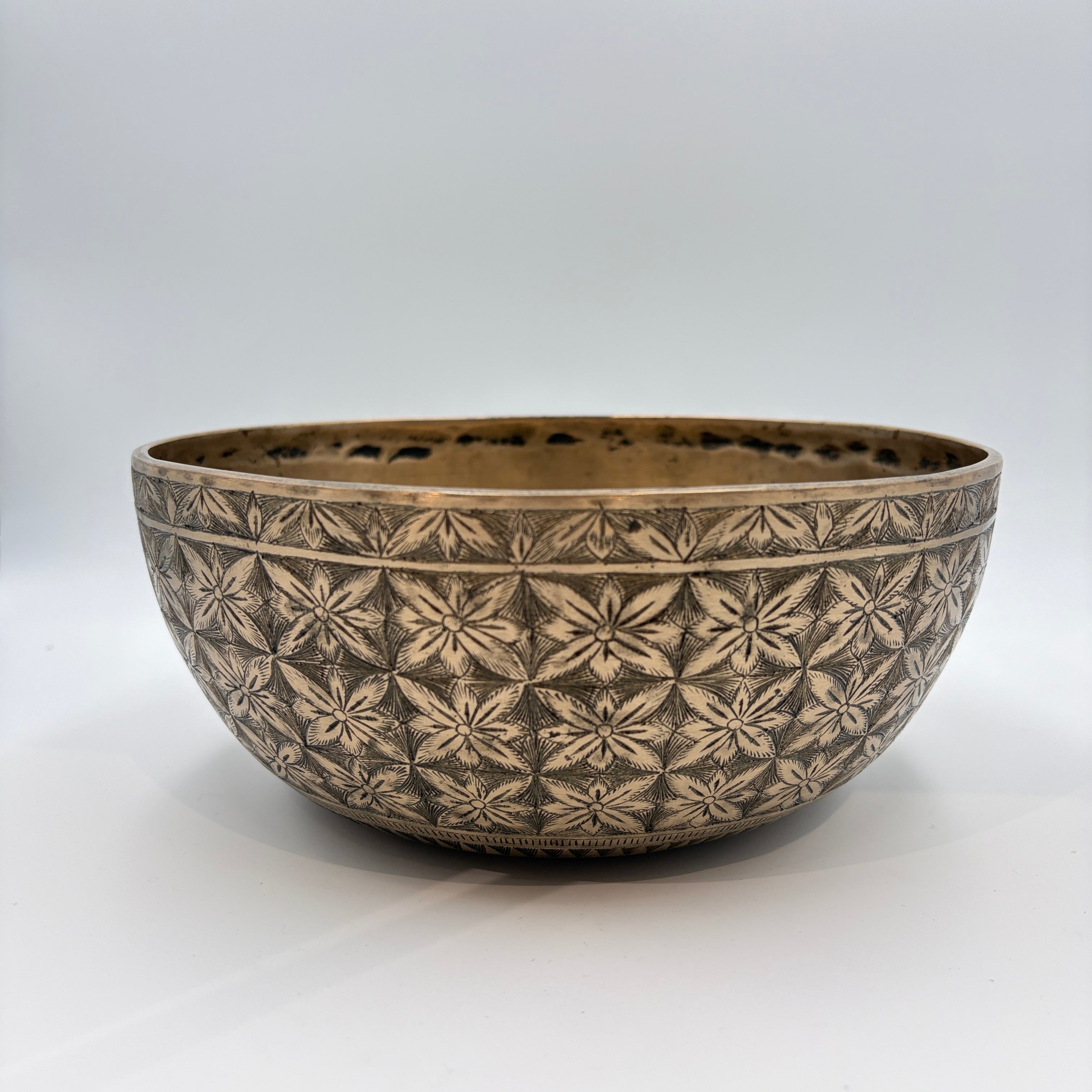 Singing Bowl- Antique Carved (a)