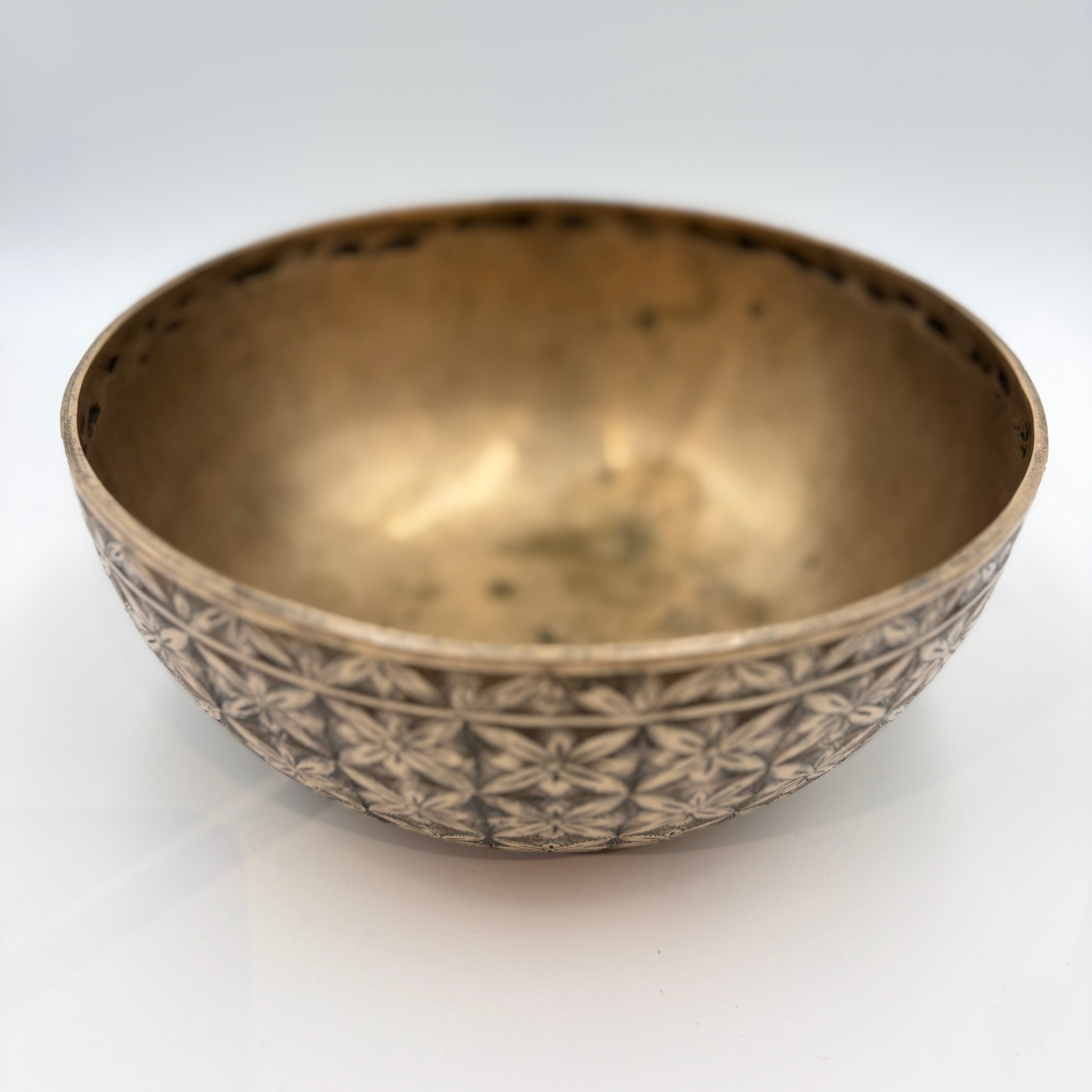 Singing Bowl- Antique Carved (a)