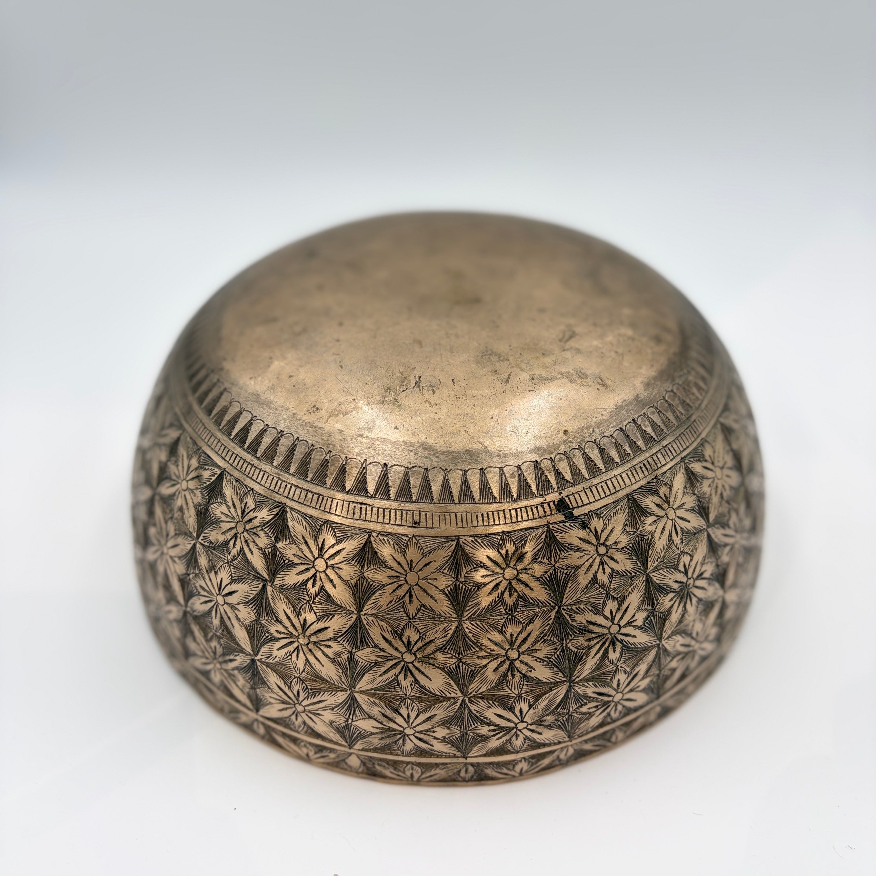 Singing Bowl- Antique Carved (a)