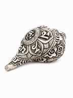 Nepalese Carved Conch Shell Horn / Shankha