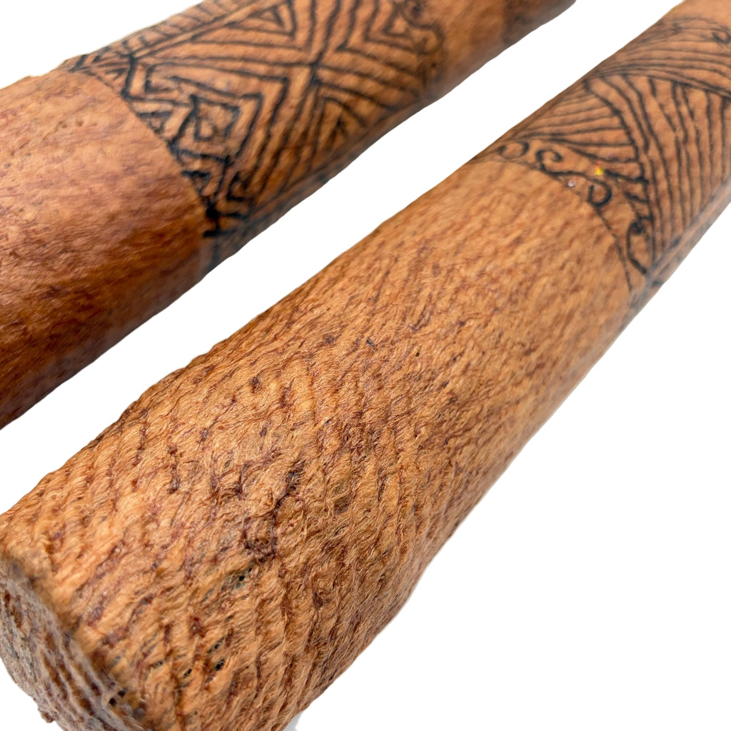 Bamboo Rainstick painted in Maori Style